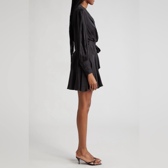 NWOT Zimmermann Long Sleeve Silk Wrap Minidress Size 0 $650 - Picture 5 of 11